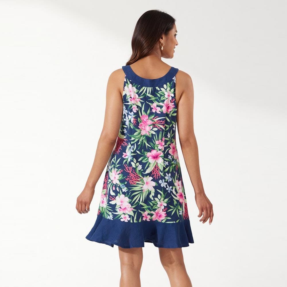Tommy Bahama Marina Coral Lane Sundress In Island Navy