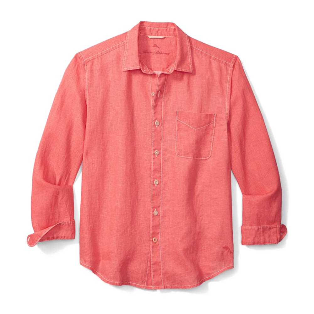 Tommy Bahama Sea Glass Breezer Linen Shirt in Light Havana