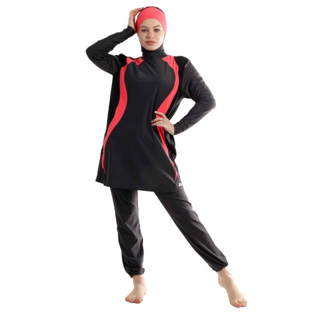 Veilkini Sportive Full Cover Sporty Fit Modesty Suit in Asphalt