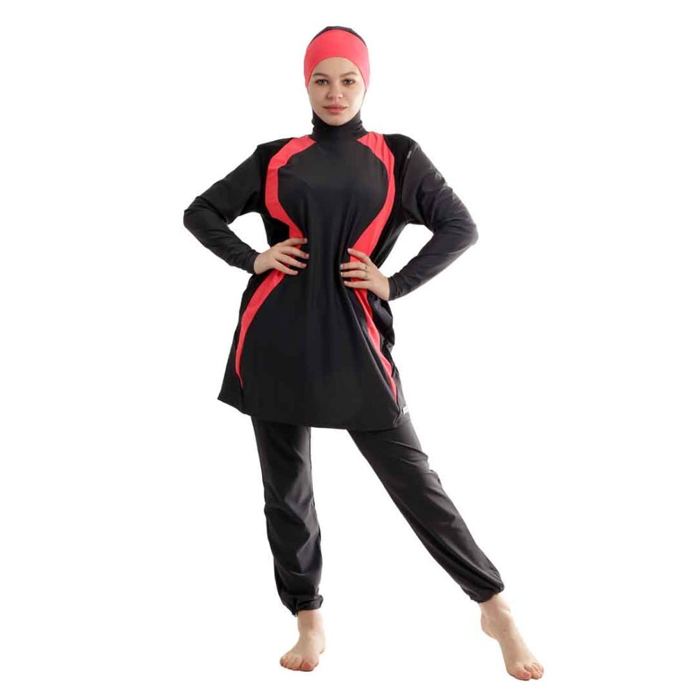 Veilkini Sportive Full Cover Sporty Fit Modesty Suit in Asphalt