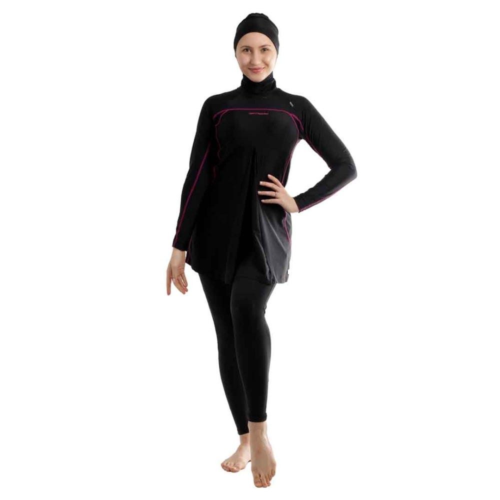 Veilkini Valueline Modest Full Cover Sporty Modesty Suit in Black