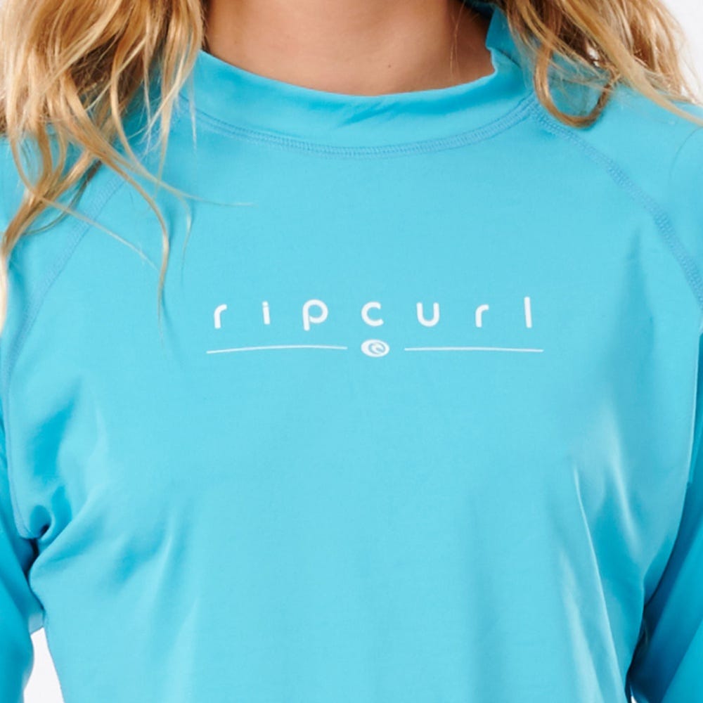 Rip Curl Golden Rays Long Sleeve UV Rash Guard in Light Blue