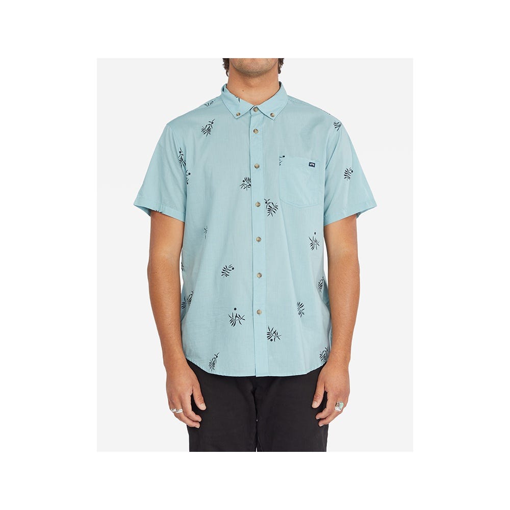 Billabong Sundays Mini Ss M Shirt In Smoke Blue