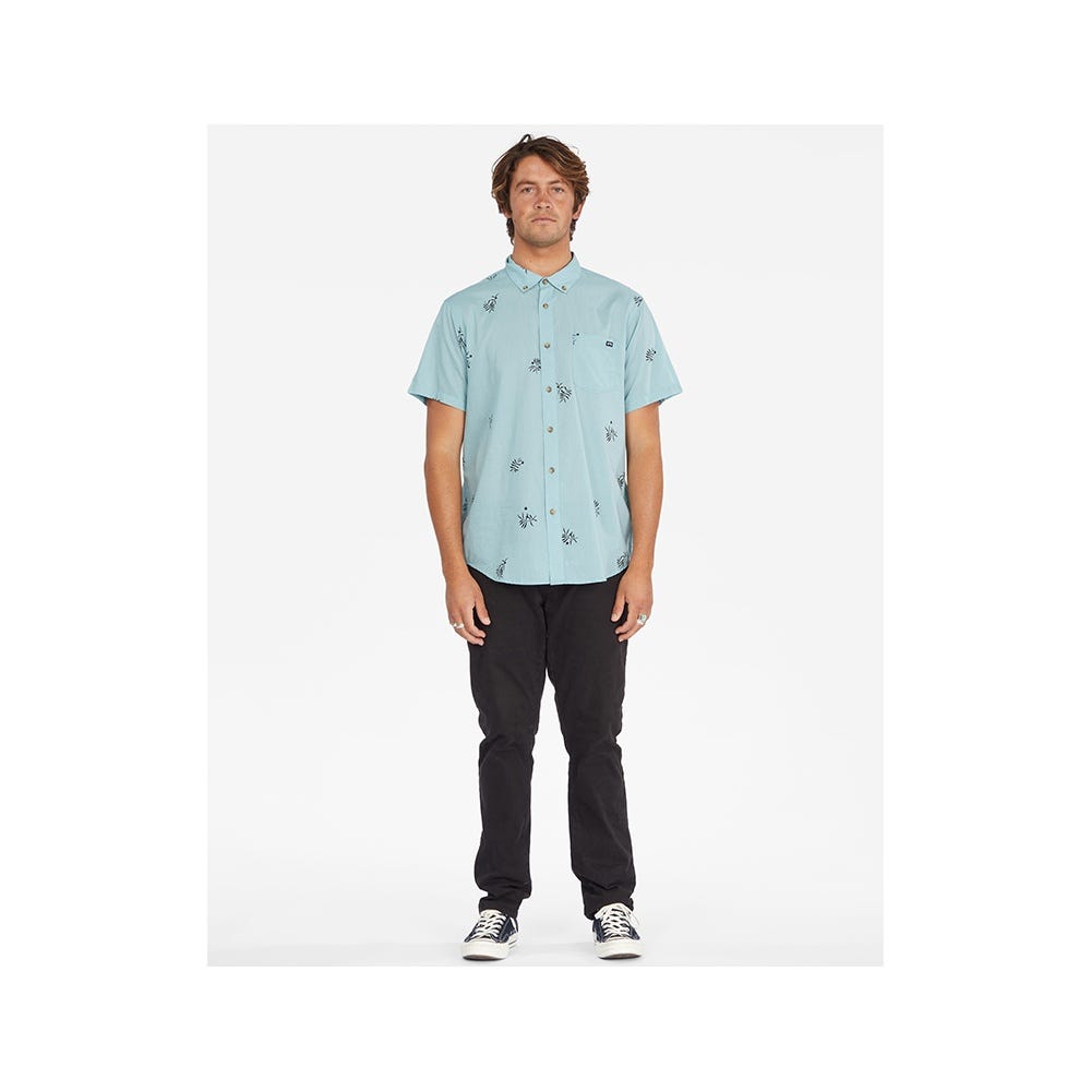 Billabong Sundays Mini Ss M Shirt In Smoke Blue