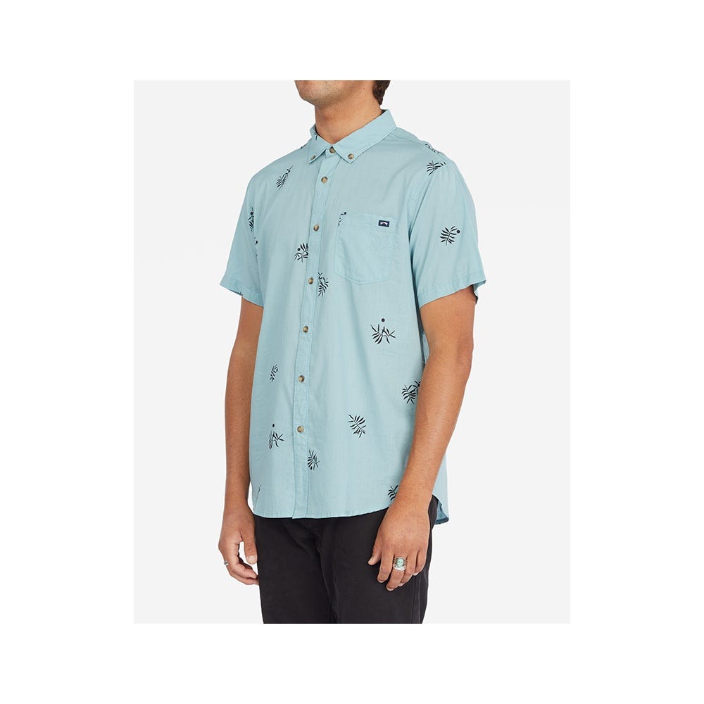 Billabong Sundays Mini Ss M Shirt In Smoke Blue