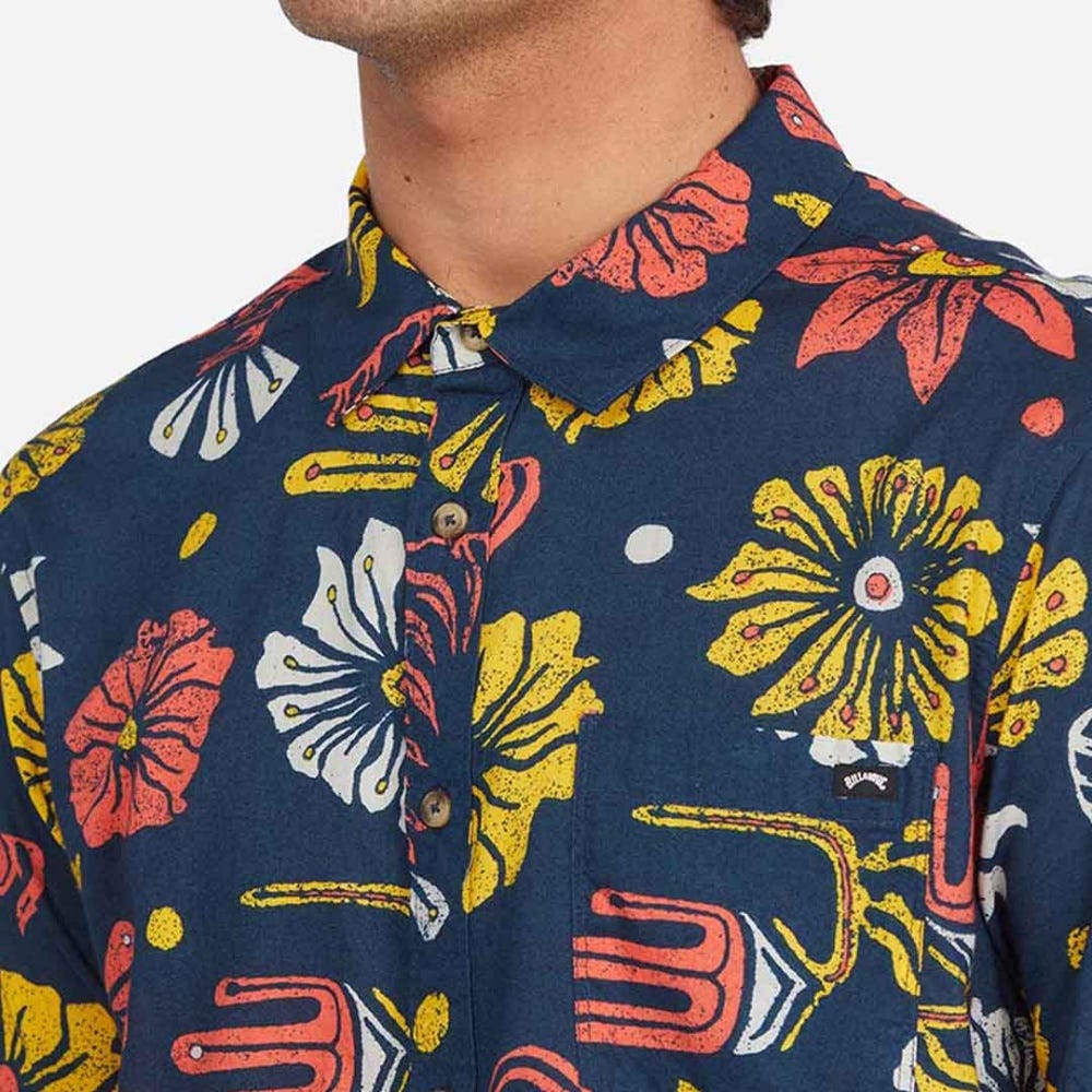 Billabong Sundays Floral M Shirt In Denim