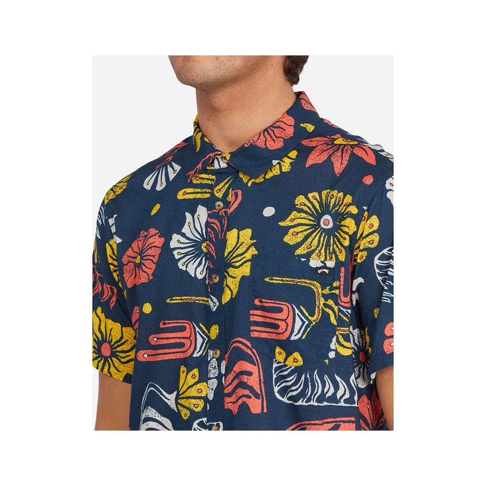 Billabong Sundays Floral M Shirt In Denim