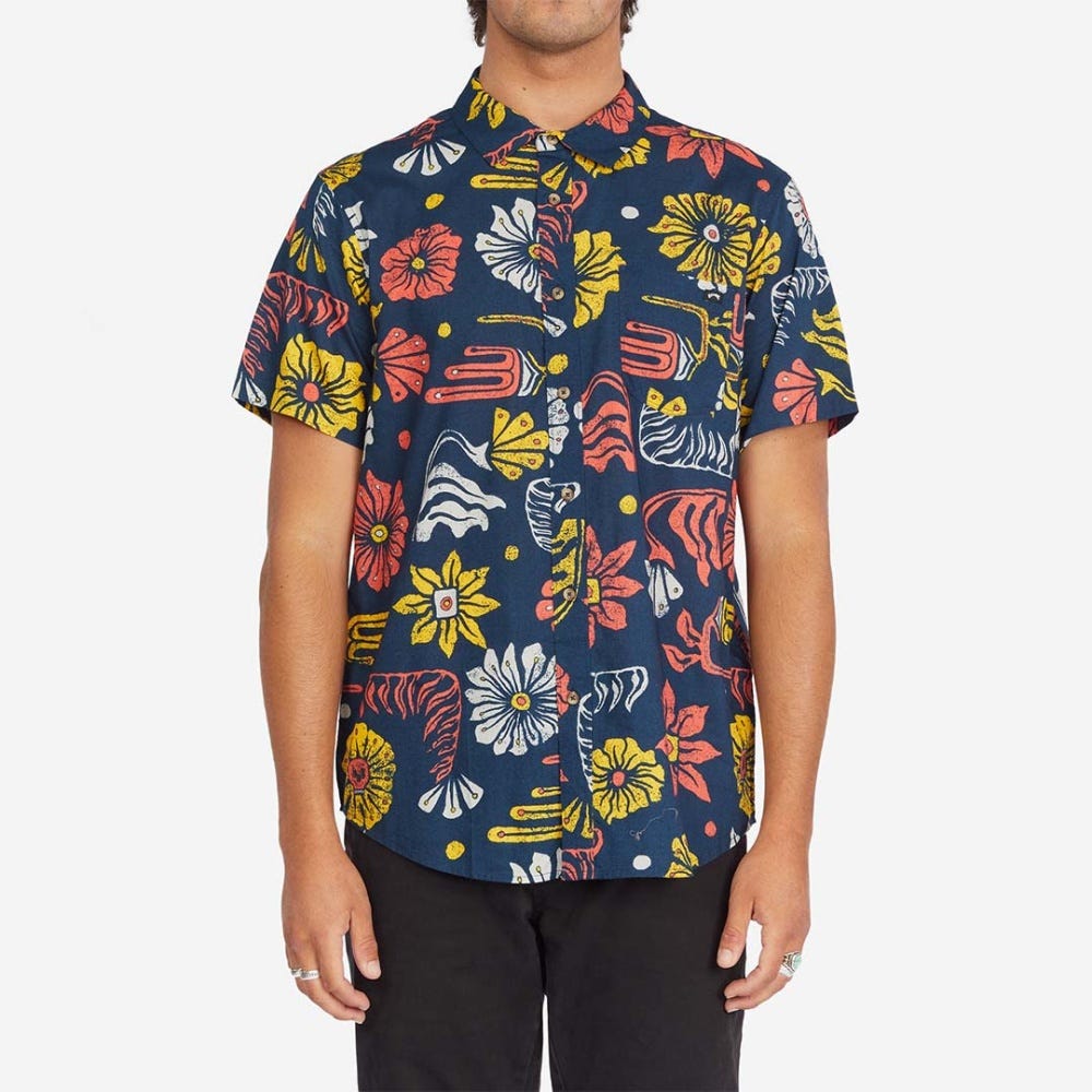 Billabong Sundays Floral M Shirt In Denim