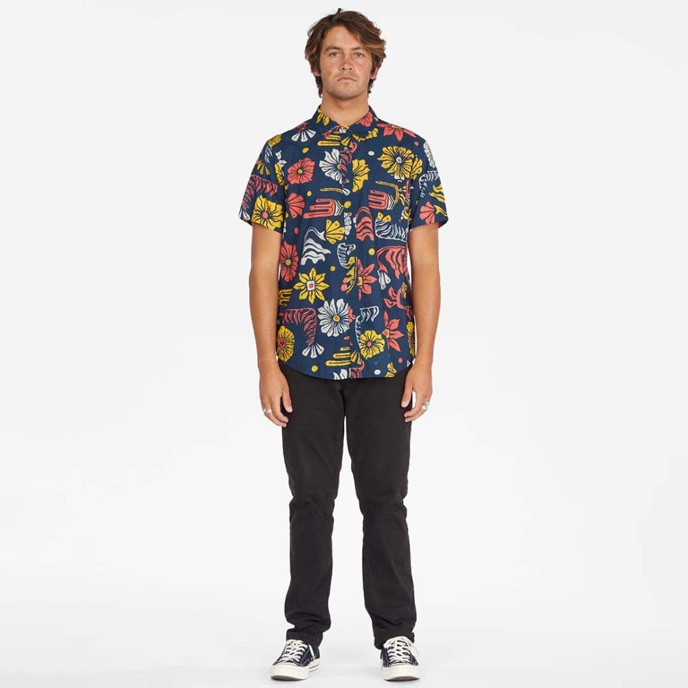 Billabong Sundays Floral M Shirt In Denim
