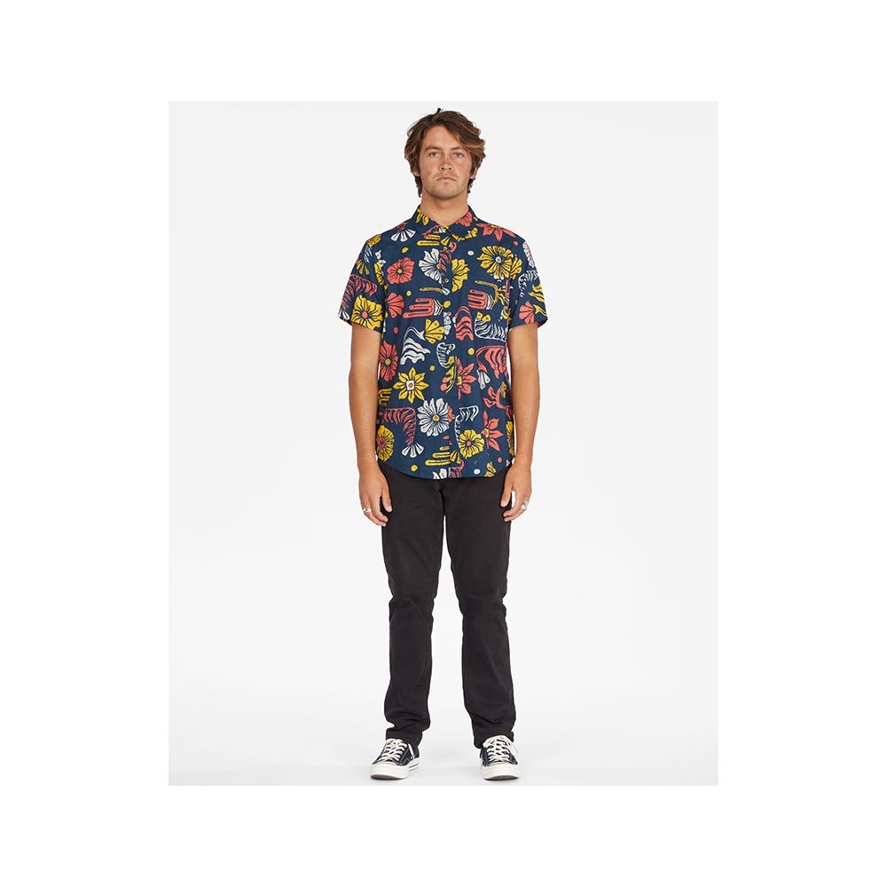 Billabong Sundays Floral M Shirt In Denim