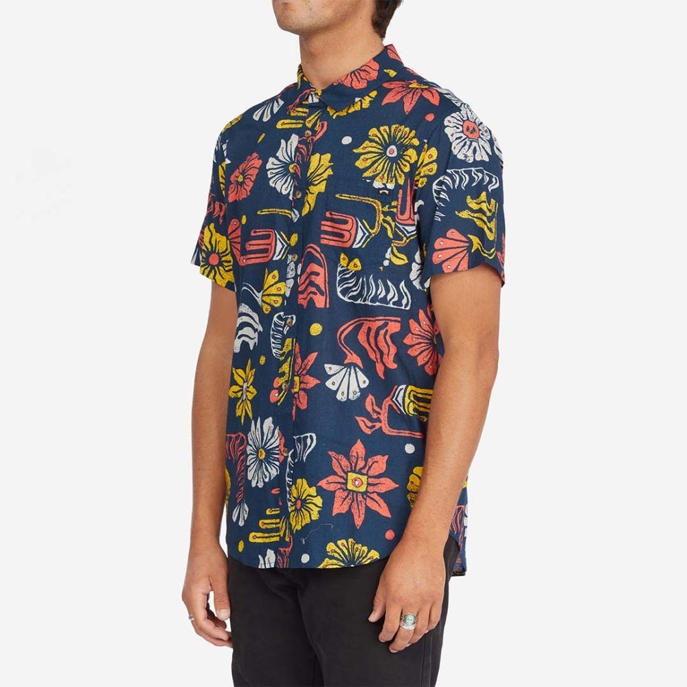 Billabong Sundays Floral M Shirt In Denim