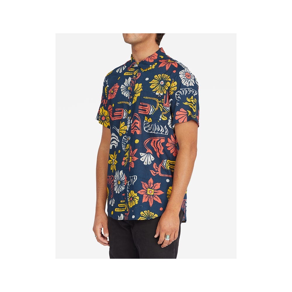 Billabong Sundays Floral M Shirt In Denim