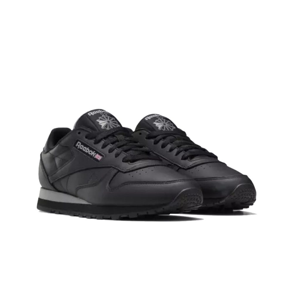 Reebok Classic Leather Unisex Shoes In Core Black/Pure Grey 4