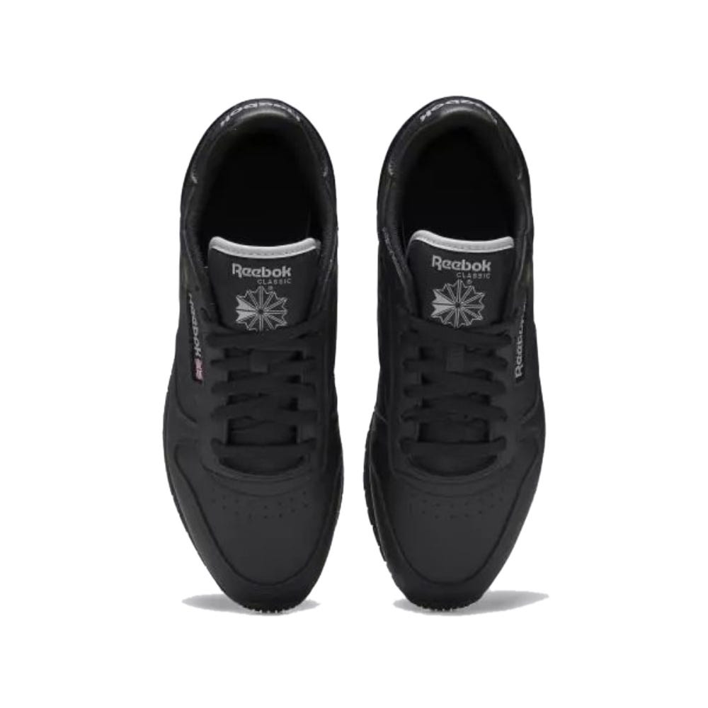 Reebok Classic Leather Unisex Shoes In Core Black/Pure Grey 4