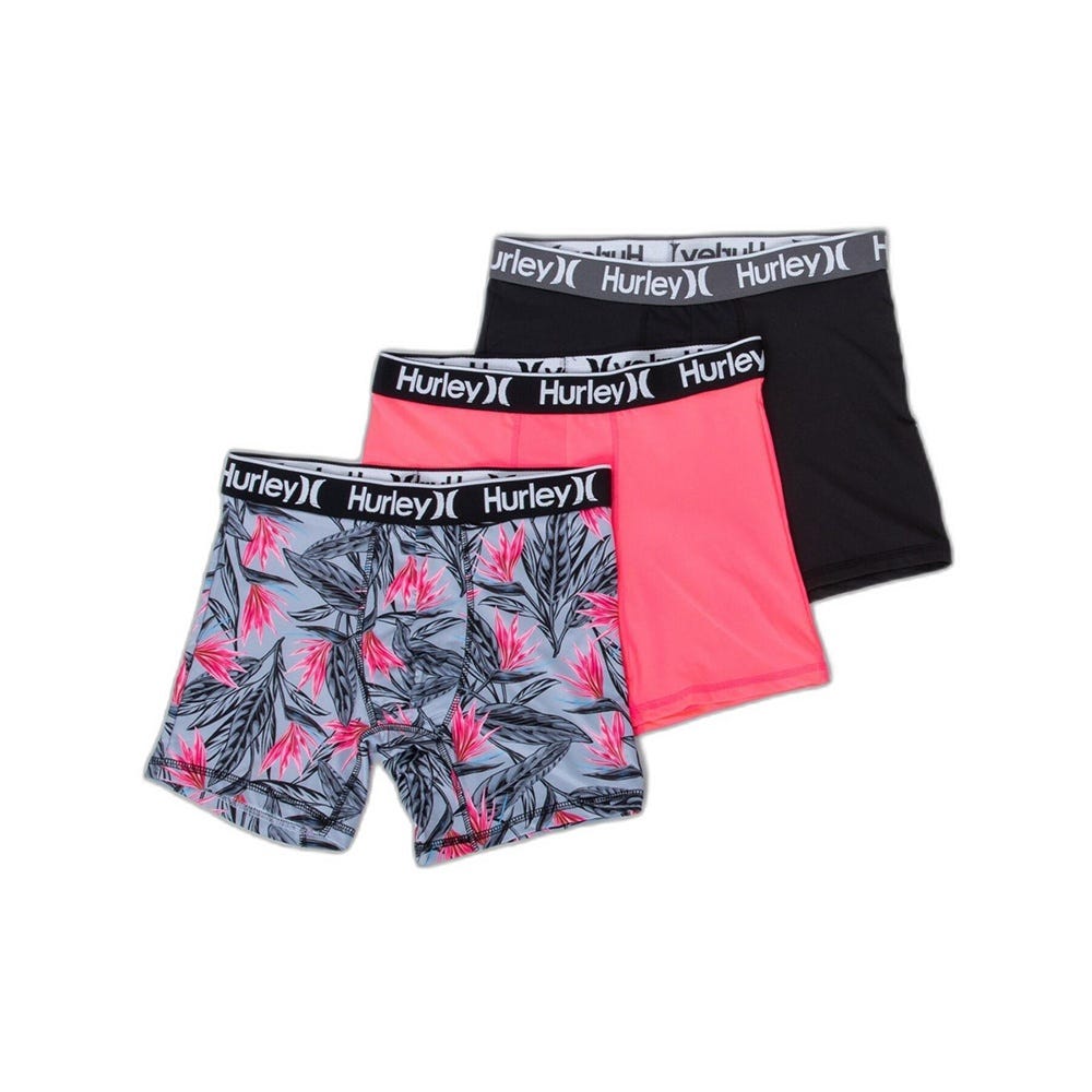 Hurley 3Pk Mens Regrind Boxer In Blue