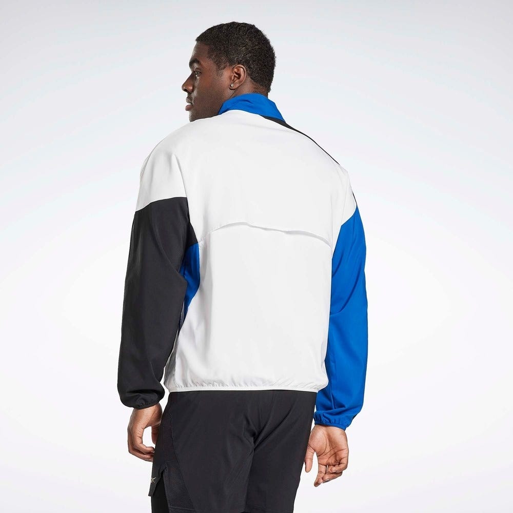 Reebok Running Woven Windbreaker In Vector Blue
