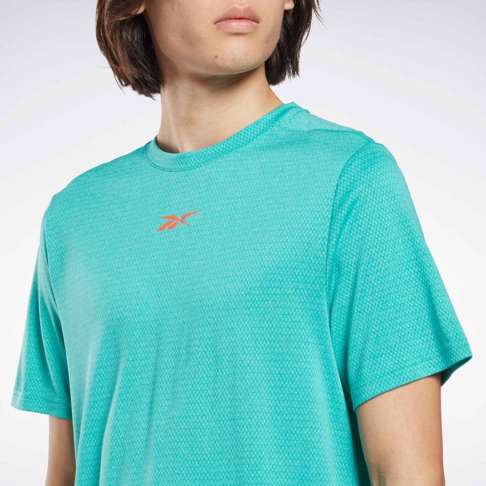 Reebok Workout Ready Melange T-Shirt In Semi Classic Teal