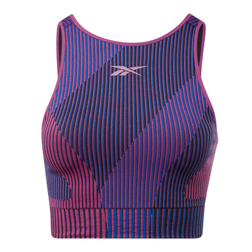 Reebok United By Fitness Myoknit Seamless Top In Vector Blue