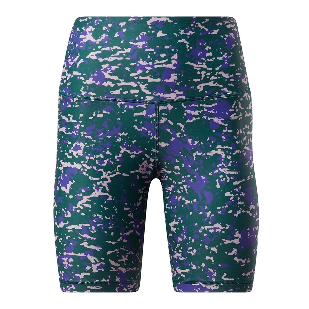 Reebok Speckle Modern Safari Legging Shorts In Forest Green