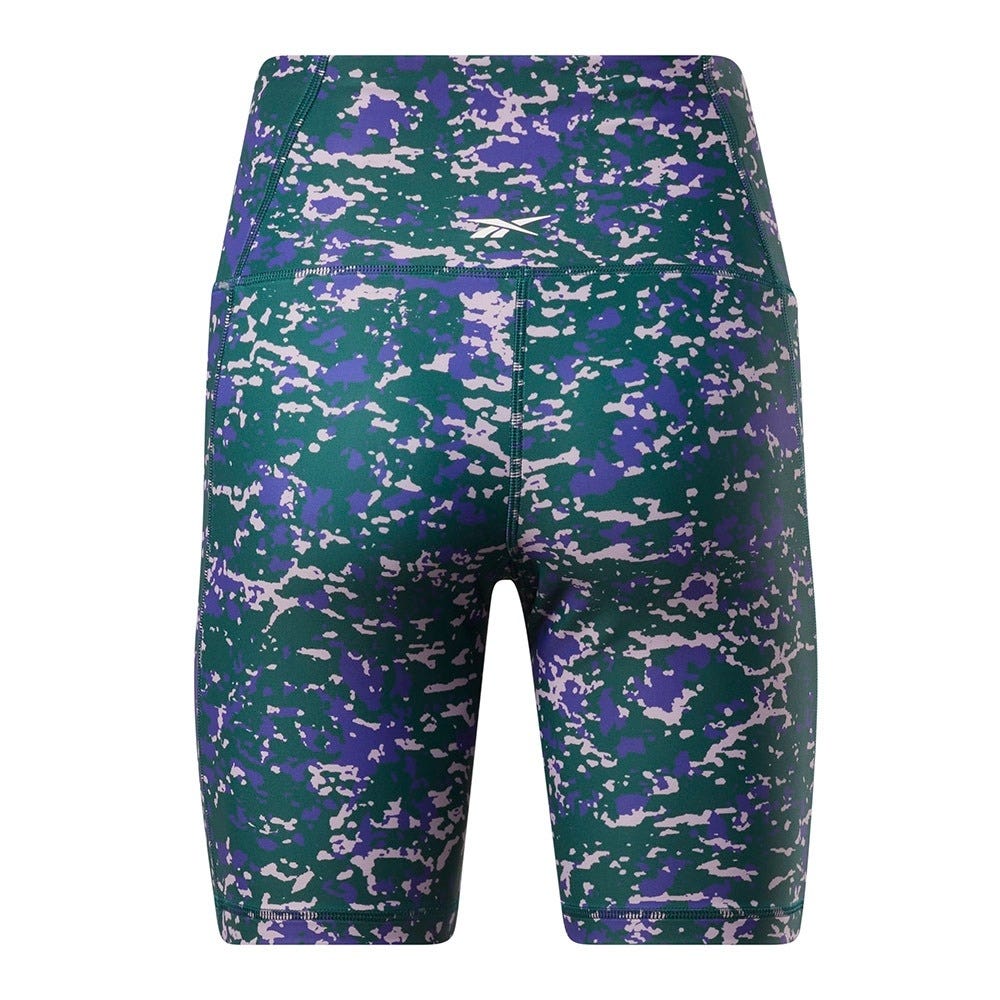 Reebok Speckle Modern Safari Legging Shorts In Forest Green