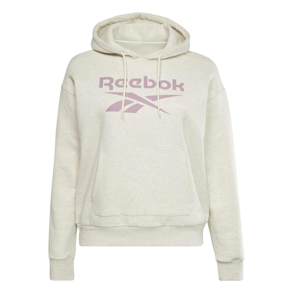 Reebok Identity Logo Fleece Hoodie (Plus Size) In Classic White Mel