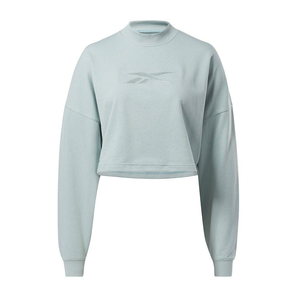 Reebok Studio Vector Knit Crew Sweatshirt In Seaside Grey