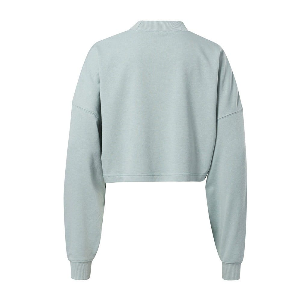 Reebok Studio Vector Knit Crew Sweatshirt In Seaside Grey