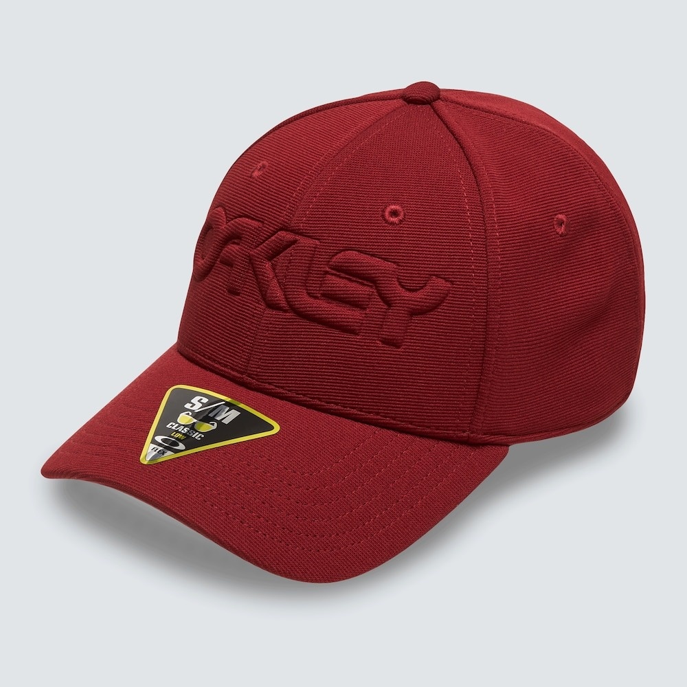 Oakley 6 Panel Stretch Hat Embossed In Iron Red