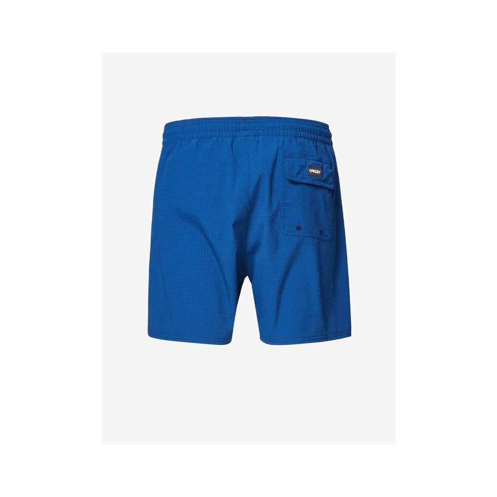 Oakley Apparel Seersucker 16“ Beach Swimming Shorts In Poseidon