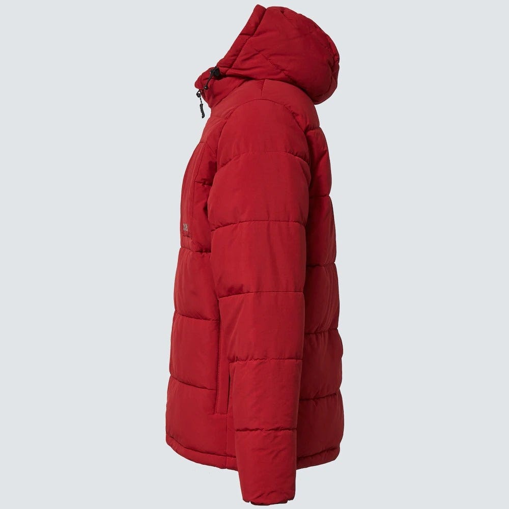 Oakley Tahoe Puffy Rc Jacket In Iron Red