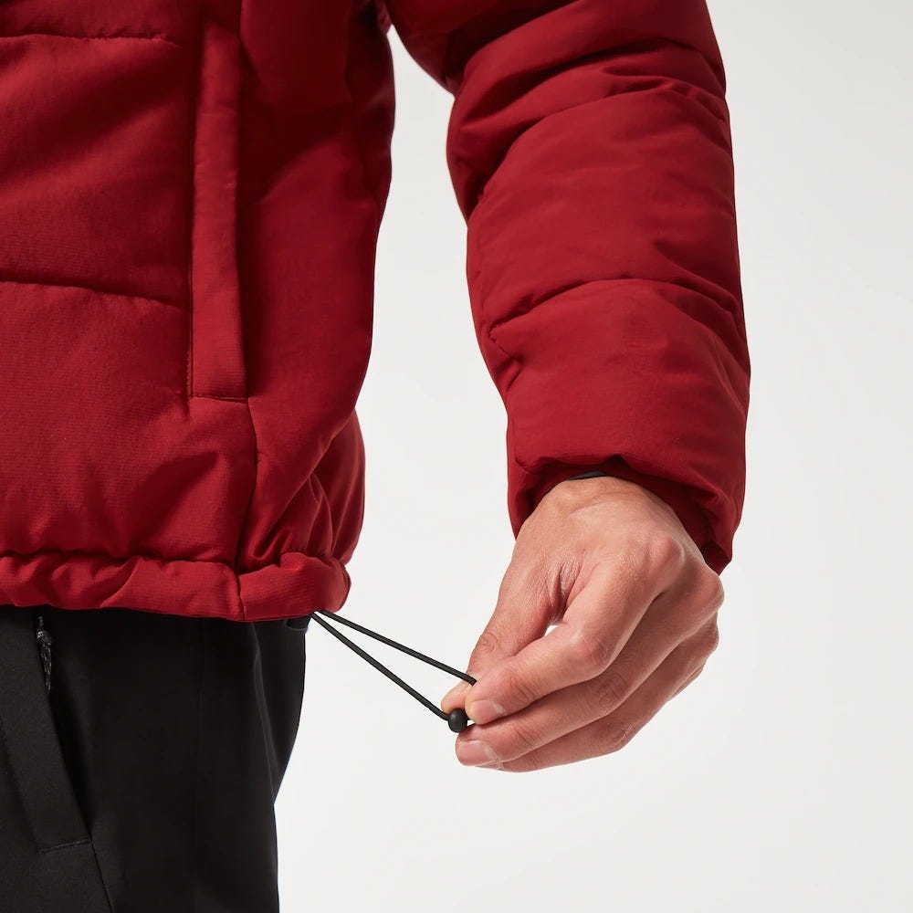 Oakley Tahoe Puffy Rc Jacket In Iron Red