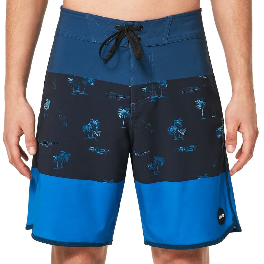 Oakley Tropics St 19"Rc Boardshort In Palms Stripe Blue