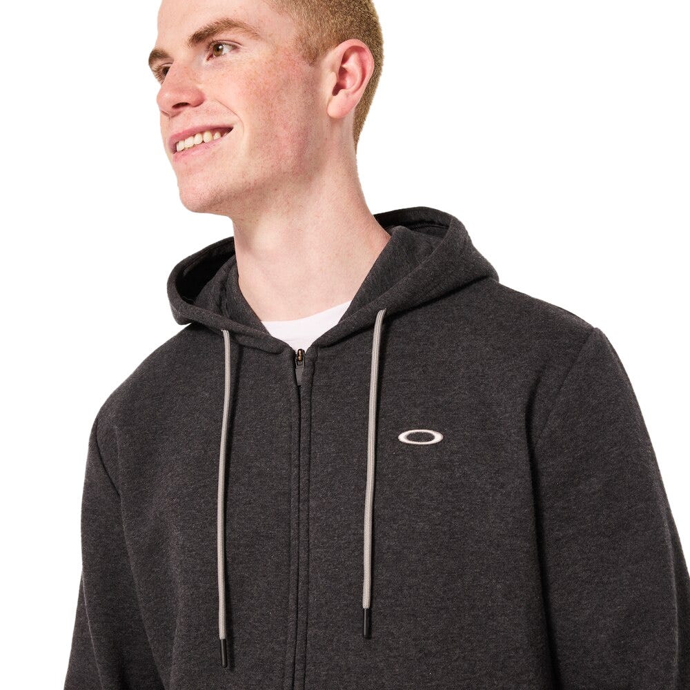 Oakley Relax Full Zip Hoodie 2.0 In Dark Grey Heather