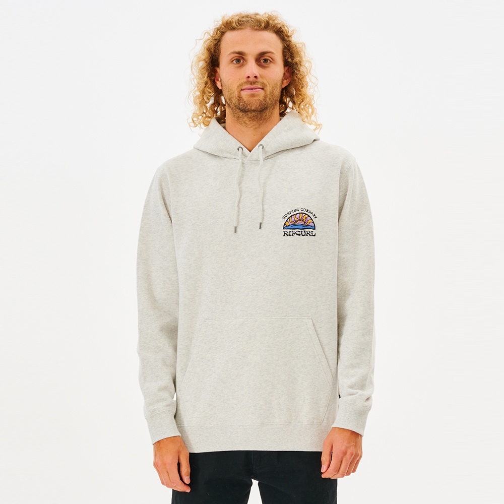 Rip Curl Rays And Hazed Hoody In Light Grey