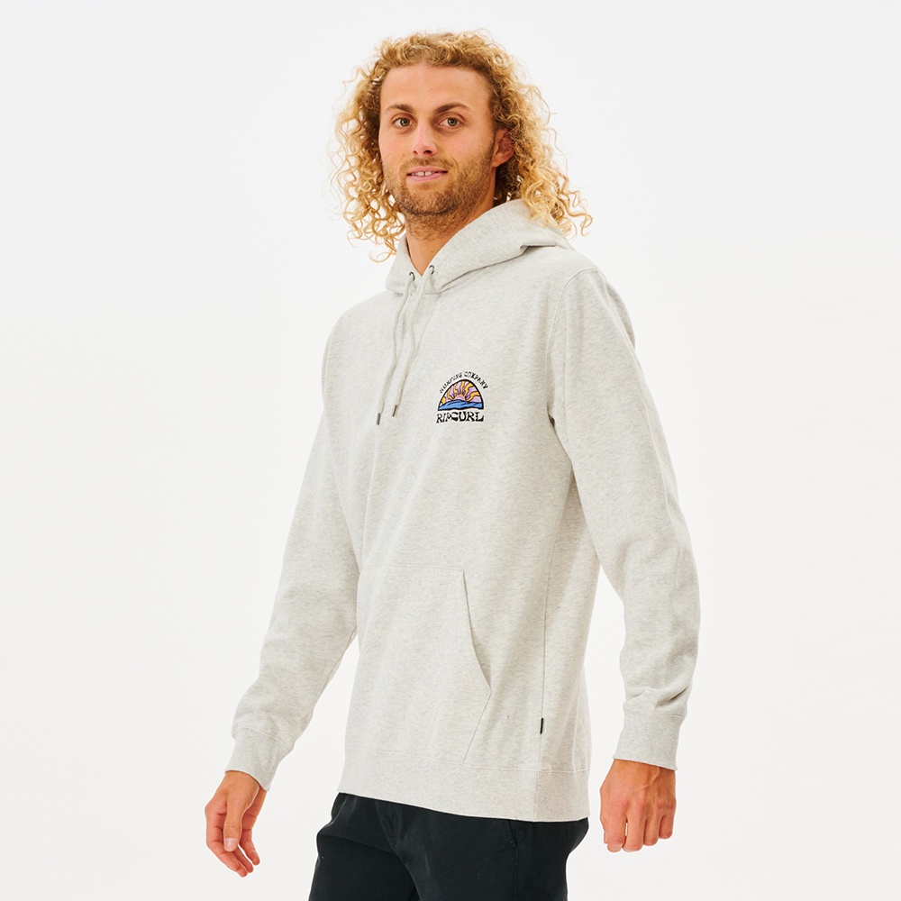 Rip Curl Rays And Hazed Hoody In Light Grey