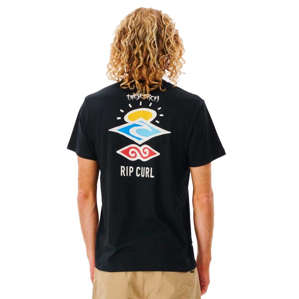 Rip Curl Search Icon Tee In Black