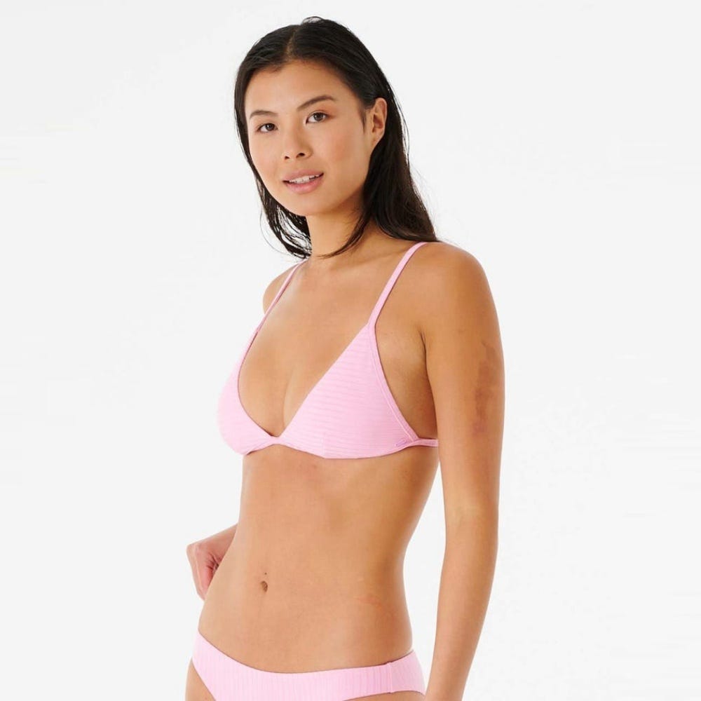 Rip Curl Premium Surf Banded Fixed Tri In Pink