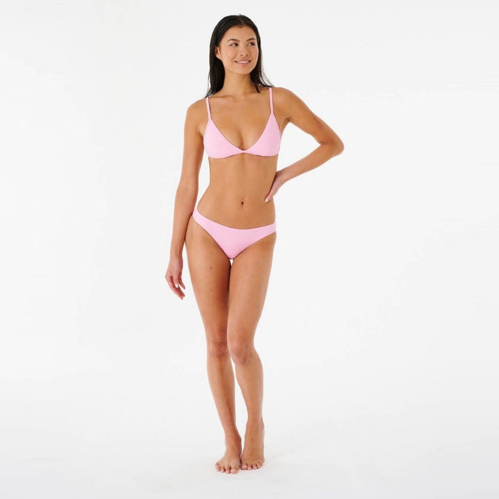 Rip Curl Premium Surf Banded Fixed Tri In Pink
