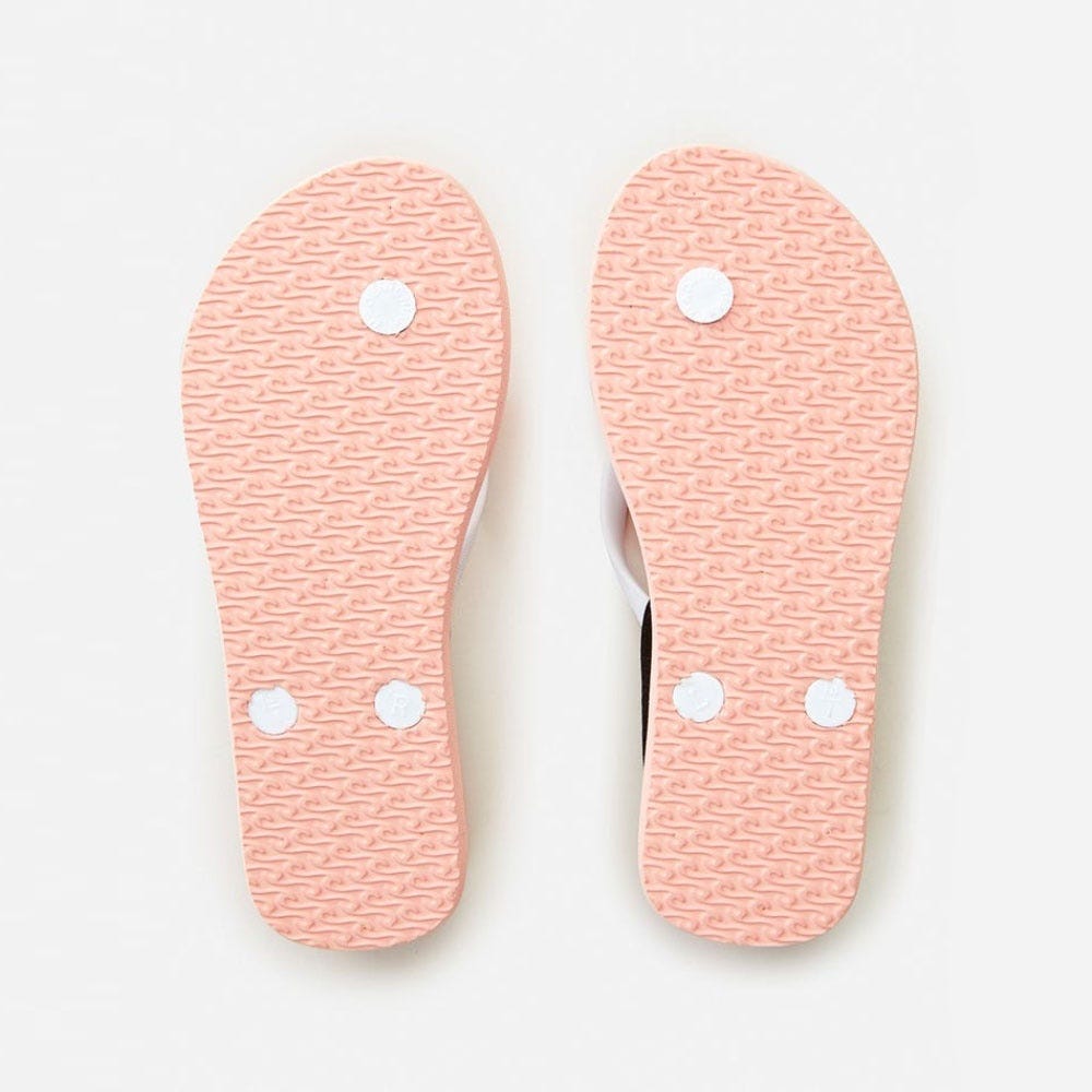 Rip Curl Script Waves Girls Thongs In Pale Peach