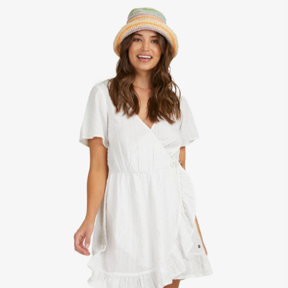 Zenith Wrap Text Dress - Women