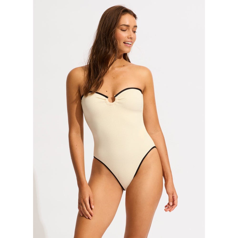 Beach Bound Ring Front Bandeau One Piece - Women