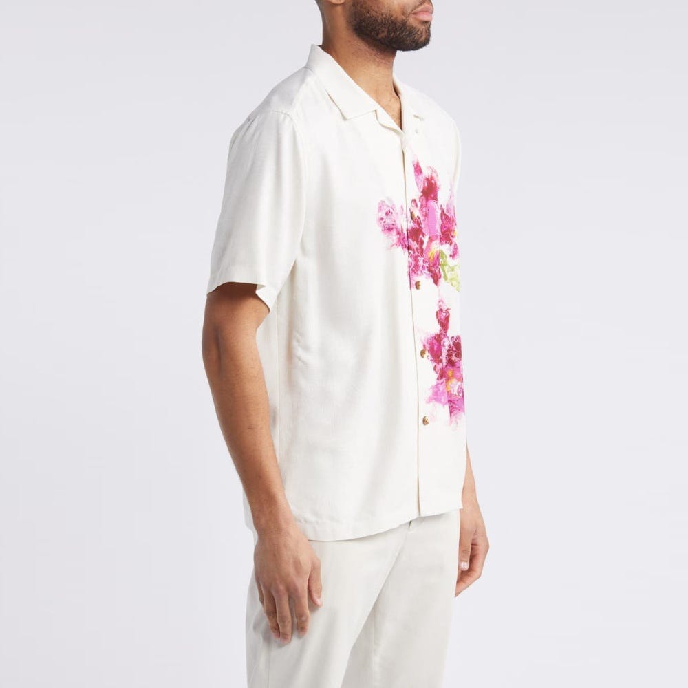 Costa Rican Blooms Silk Camp Shirt - Men