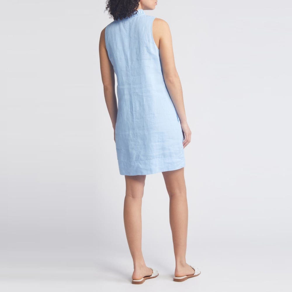 Two Palms Double-Ruffle Linen Dress - Women