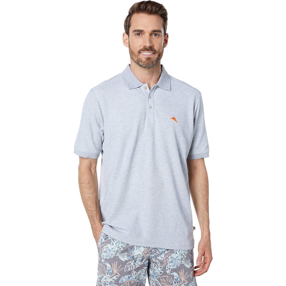 Tommy Bahama The Emfielder Islandzone Polo In Storm Gray Heather