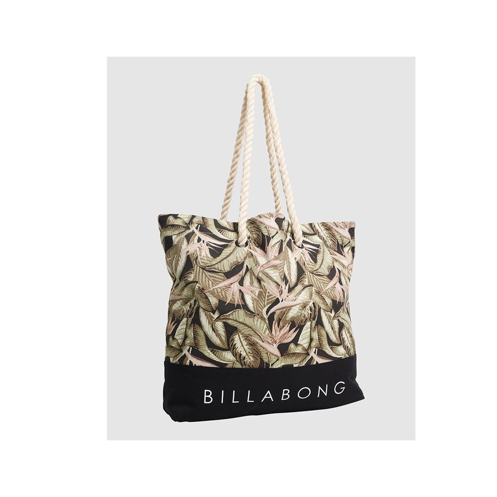 Billabong Hideaway Tote Bag In Off Black
