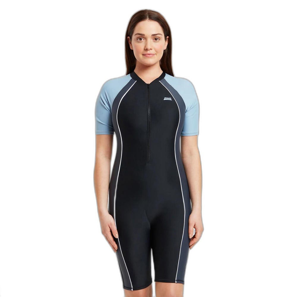 Zoggs  Elastomax Kneesuit in Black/Grey/White