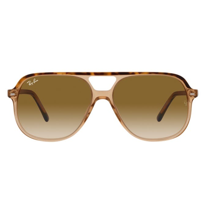 Ray-Ban BILL RB2198 129251 Sunglasses in Havana Frame, Light Brown Gradient Lenses