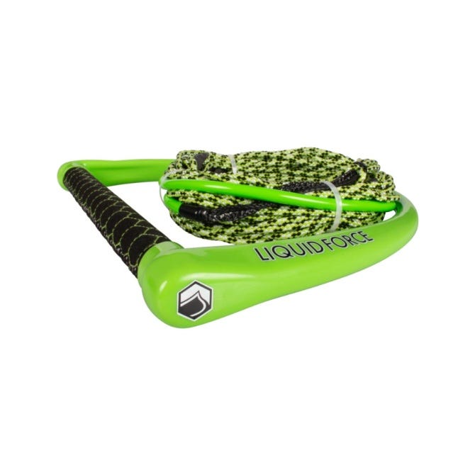 Liquid Force Apex Suede Handle With 65' H-Braid in Green