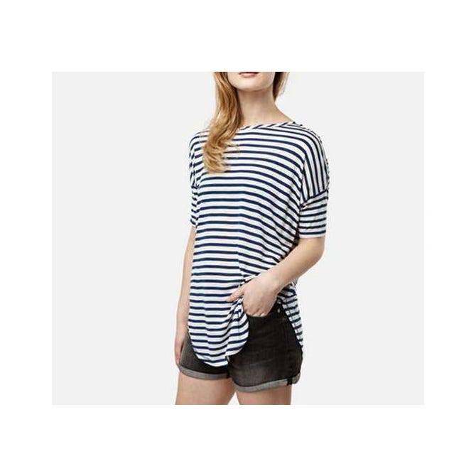O'Neill Essentials O/S Short Sleeve Striped T-Shirt In Black Out