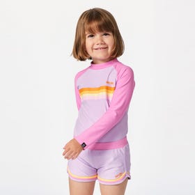 Rainbow Tide Long Sleeve Rash Vest - Kids